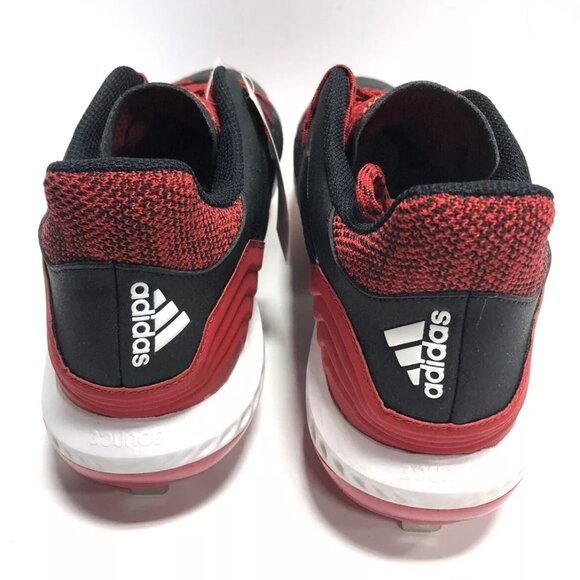 Adidas Men’s Icon Bounce Red/Black Baseball Cleats Size 13.5M - Picture 3 of 6